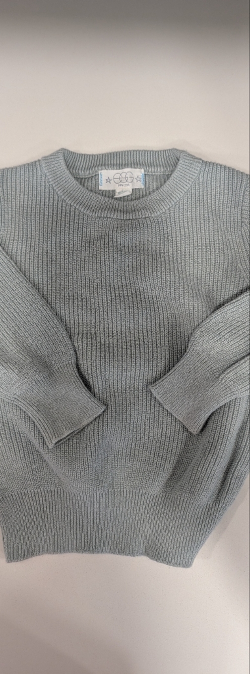 Light Blue Ribbed Knit Sweater 6-12m
